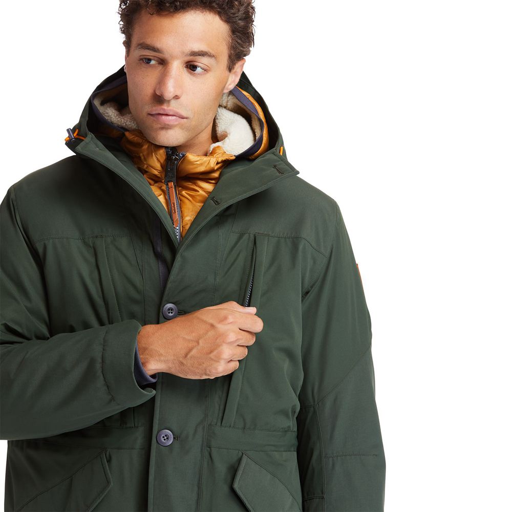 Timberland Μπουφαν Ανδρικα Βαθυ Πρασινο - Outdoor Heritage Ecoriginal Parka With Dryvent™ Technology